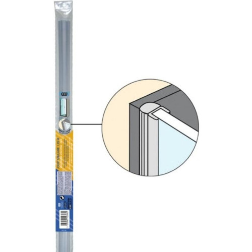 Cabine de douche Geb Baguettejoint PVC transparent pour côté de portes de douche ép 5 à 8 mm  longueur 2 m