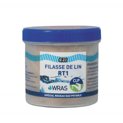 Geb - Filasse de lin peignée RT1, Conformité eau potable associé avec le "GEBATOUT 2" pot de 80 g Geb  - Geb