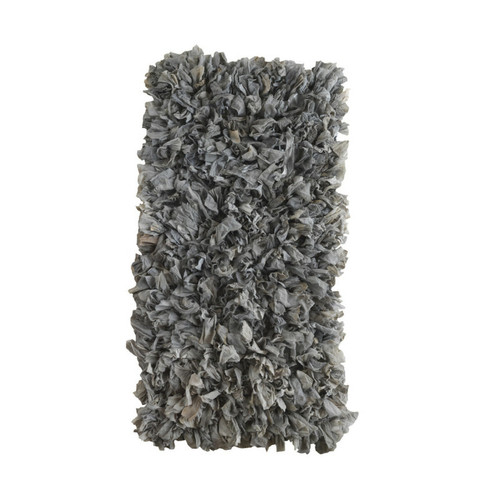 GEESE HOME - 6853-Tapis coton et polyester gris 60x120 cm GEESE HOME  - Le meilleur de nos Marchands Maison