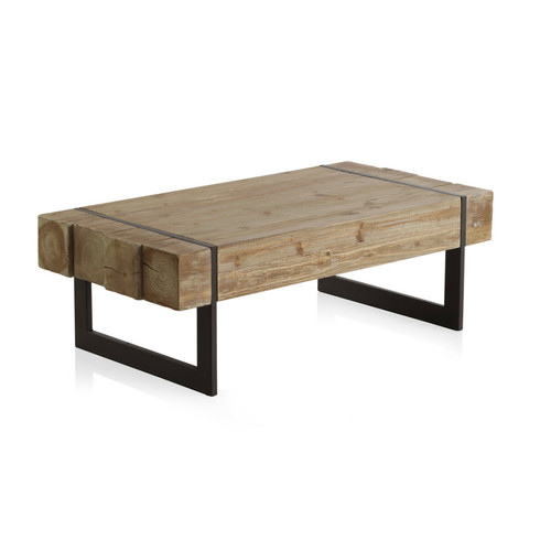 GEESE HOME - 8008-Table basse en bois avec pieds en métal - Tables basses