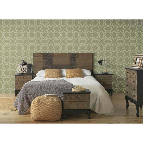 GEESE HOME - 8462-Tête de lit en bois sculpté 110x60 cm - Têtes de lit