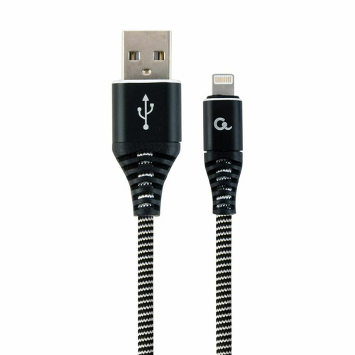 Gembird - Câble USB vers Lightning GEMBIRD CC-USB2B-AMCM-1M-BW Noir Noir/Blanc 1 m Gembird  - Câble Lightning
