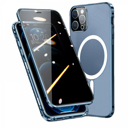 General Coque magnétique transparente pour iPhone 13 Pro, jamais jaune, coque de téléphone protégée de qualité militaire compatible avec la coque ultra-fine antichoc Magsafe (bleu)