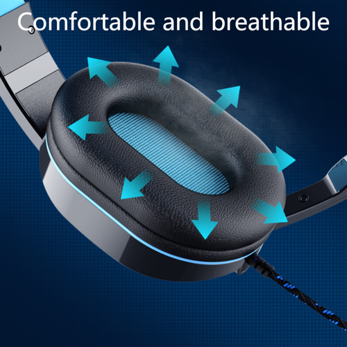 General Casque de jeu USB Pro pour casque à son surround PC-3D avec microphone antibruit, casque de jeu filaire léger, coussinets d'oreille en mousse à mémoire de forme lumières RVB pour ordinateurs portables.(rouge)