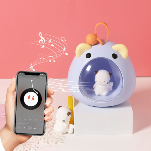 General Haut-parleur Bluetooth portable, haut-parleur Bluetooth Kawaii, appairage stéréo sans fil, 15 heures de lecture, son haute définition, mini haut-parleur Bluetooth mignon pour animal de compagnie (rose)