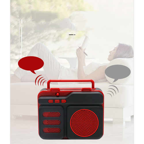 General Haut-parleur Bluetooth rétro FM Radio vintage avec volume fort, amélioration des basses, bon son, Bluetooth 5.0, carte TF, entrée AUX, clé USB pour la maison, les voyages en plein air, la fête, cadeau (bleu)