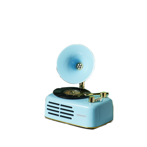 General - Haut-parleur Bluetooth rétro, haut-parleur Bluetooth de style classique à l'ancienne, haut-parleur vinyle rétro, carte TF, entrée AUX, clé USB pour la maison, l'extérieur, les voyages, les fêtes, les cadeaux (bleu ciel) - Entrees