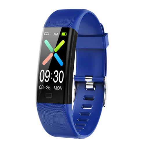 General - Montre-bracelet intelligente, compteur de pas/calories/chronomètre, suivi d'activité avec moniteur de fréquence cardiaque, étanche IP68, suivi de la santé avec suivi du sommeil, montre podomètre(bleu) General  - Bracelet podometre