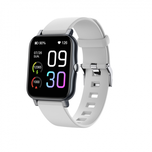 General - Montre intelligente pour homme femme, écran tactile 1,7" Smartwatch Fitness Watch 100+ Sports IP68 étanche, fréquence cardiaque/moniteur de sommeil/podomètre/calories, suivi d'activité.(Blanc) General  - Montre et bracelet connectés