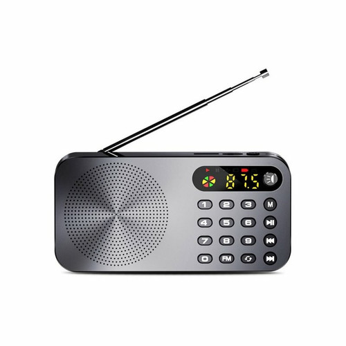 Generic - Q6 Multi-Fonction Fm Radio 3600Mah Batterie Rechargeable Led Digital Display Radio Gris Generic  - Son audio