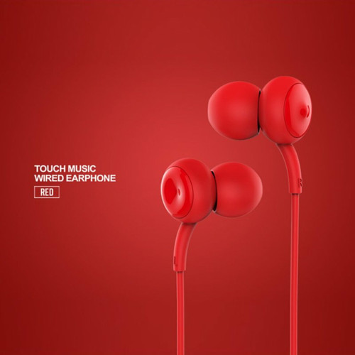 Generic - Remax Music Headphones Casque Intra-Auriculaire À Commande Filaire Prise 3,5 Mm Appel Mains Libres Écouteurs Ergonomiques Rouge Generic  - Ecouteurs Intra-auriculaires Ecouteurs intra-auriculaires