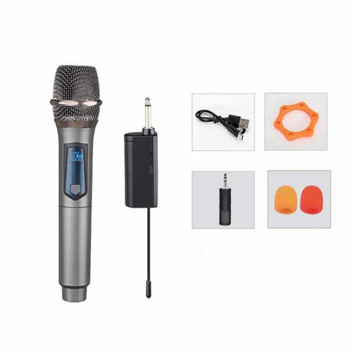 Generic - Microphone Sans Fil Avec Récepteur De Batterie Au Lithium Rechargeable Pour Le Spectacle Scolaire Gris Un À Un Generic  - Microphone