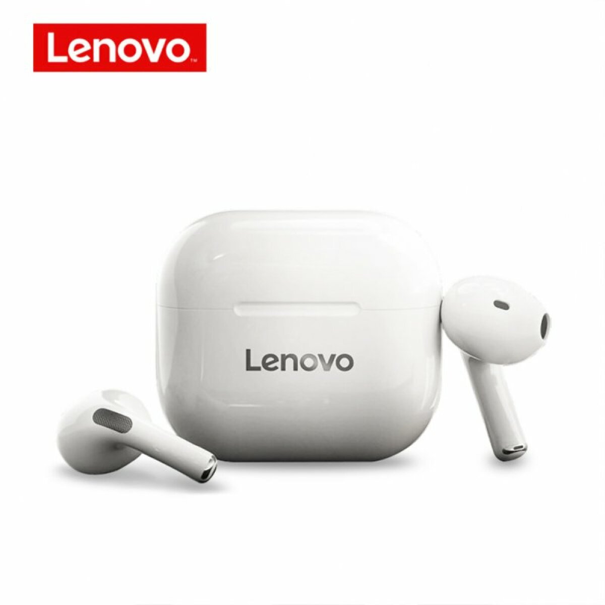Original Lenovo Lp40 Tws Écouteur Sans Fil Bluetooth 5.0 Réduction Du Bruit Basse Contrôle Tactile Longue Veille Écouteurs Blanc