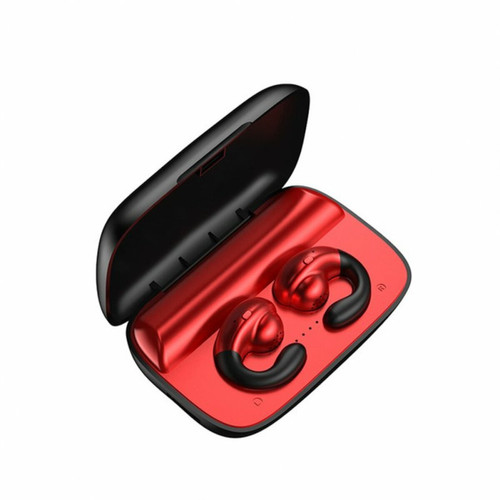 Generic - S19 Tws Écouteurs Sans Fil Oreille Clip Conduction Osseuse Bluetooth Casque Basse Hi-Fi Stéréo Écouteur Rouge Generic - Son audio Generic