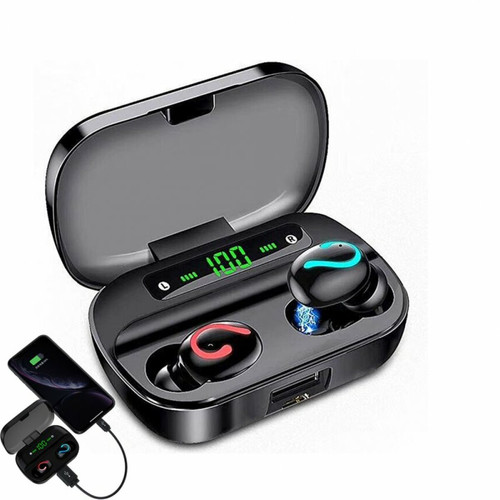 Generic - Q61 Tws Sports Écouteurs 5.0 Compatibles Bluetooth Stéréo Sans Fil Son Surround 9D Casque De Jeu Antibruit De Grande Capacité Noir Generic  - Ecouteurs Intra-auriculaires Ecouteurs intra-auriculaires