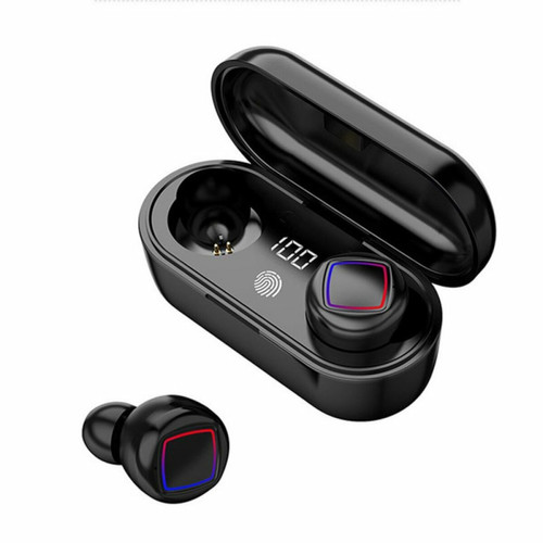 Generic - Tws Wireless Earphone In-Ear Bluetooth5.0 Headphone Avec Affichage Numérique Led Light Charging Box Noir Generic  - Ecouteurs intra-auriculaires Bluetooth
