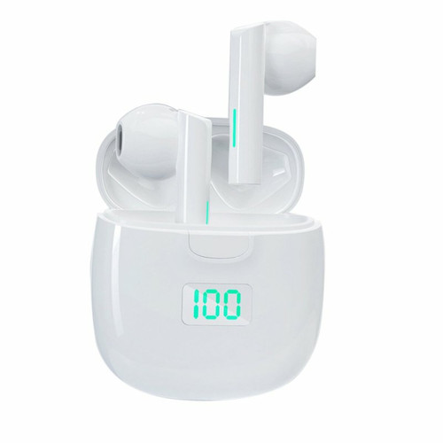 Generic - T16 Tws Casque Sans Fil Bluetooth Enc Appel Réduction Du Bruit Demi-Écouteur De Jeu Intra-Auriculaire Hifi Musique Écouteurs Blanc Generic  - Ecouteurs Intra-auriculaires Ecouteurs intra-auriculaires