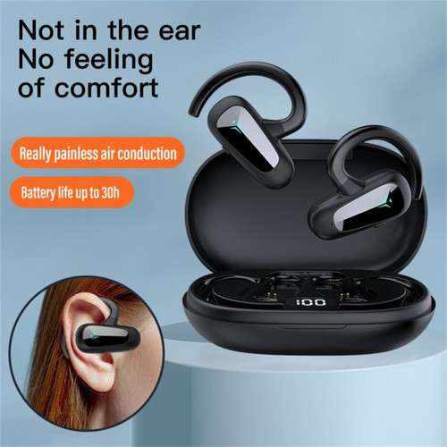 Generic - Tws-T8 Air Conduction Earphones Bluetooth Noise Cancelling Hi-Fi Stéréo Étanche Sports Headset Noir Generic  - Ecouteurs intra-auriculaires Bluetooth