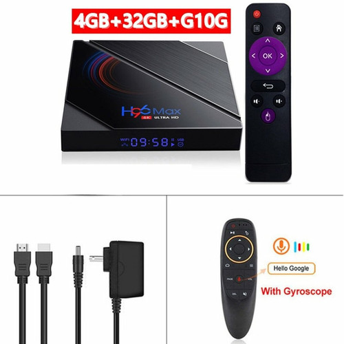 Generic - H96 Max H616 Top Box Wifi Double Bande Android 10.0 Tv Box 4 32G 4 32G_British Plug Télécommande G10S Generic  - Box TV (Apple TV, Chromecast...)