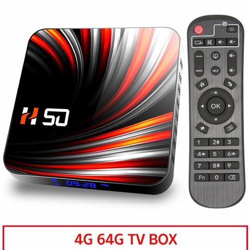 Generic - Pour Android Tv Box Android 10.0 4K 4Gb 32Gb 64Gb Lecteur Multimédia 3D Vidéo Smart Tv Box 4 64G_Us Plug Generic  - Box Android TV Box TV (Apple TV, Chromecast...)