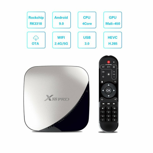 Generic - Boîtier Tv Professionnel X88 Pro 4G 64 Go Silver_Eu Generic  - TV paiement en plusieurs fois TV, Home Cinéma