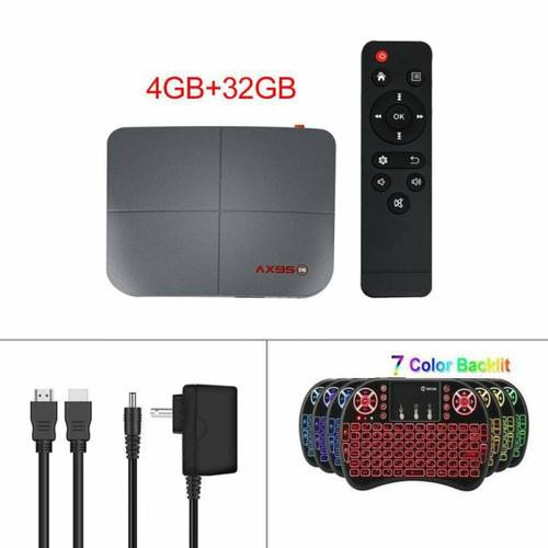 Generic - Abs Material Ax95 Smart Tv Box Android 9.0 Prend En Charge La Version Dolby Tv Google Store 4 32G_British Plug Generic  - TV, Home Cinéma