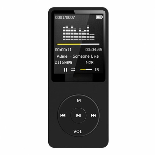 Generic - Bluetooth Mp3 Music Player Lossless Portable Fm Radio Externe Ultra-Mince Étudiant Mp3 Enregistreur Noir Generic  - Lecteur MP3 / MP4