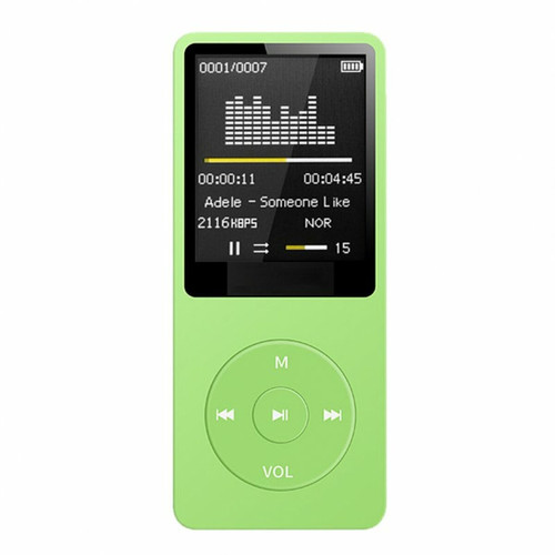 Generic - Bluetooth Mp3 Music Player Lossless Portable Fm Radio Externe Ultra-Mince Étudiant Enregistreur Mp3 Vert 4Gb Generic  - MP3 Bluetooth