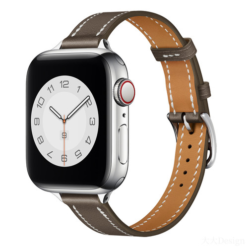 Generic - Bande de boucle en cuir de haute qualité bande de montre Apple 5 s taupe 42 mm ou 44 mm ou 45 mm Generic  - Montre et bracelet connectés
