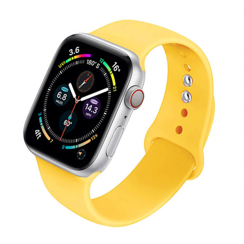 Generic - Bangle de silicone pour le groupe de montre Apple Watch Canary-Yellow-51 42 mm ou 44 mm SM Generic  - Montre et bracelet connectés