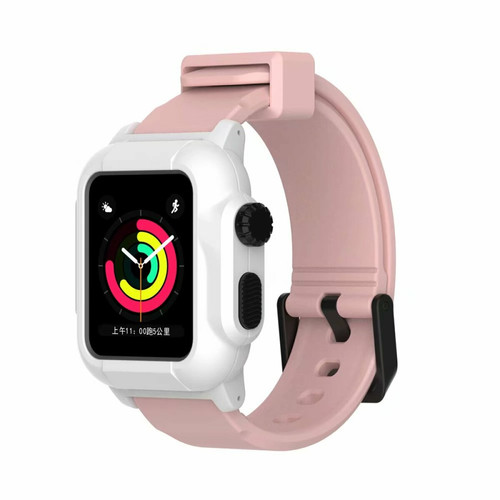 Accessoires bracelet connecté Generic Case lumineuse imperméable + sangle pour la bande de montre Apple