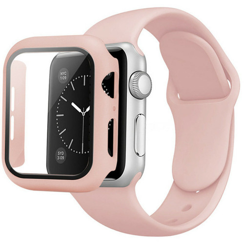 Generic - Verre + boîtier + sangle pour pomme de montre Apple Pink 45 mm S - m Generic  - Objets connectés