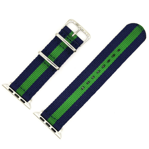 Generic - Band de montre en nylon de montre en nylon Blue Green S 42 44 45 mm Generic  - Objets connectés