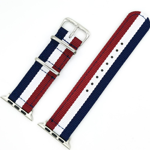 Generic - Bande de montre en nylon pomme de montre rouge bleu rouge s 38 40 41mm Generic  - Accessoires bracelet connecté