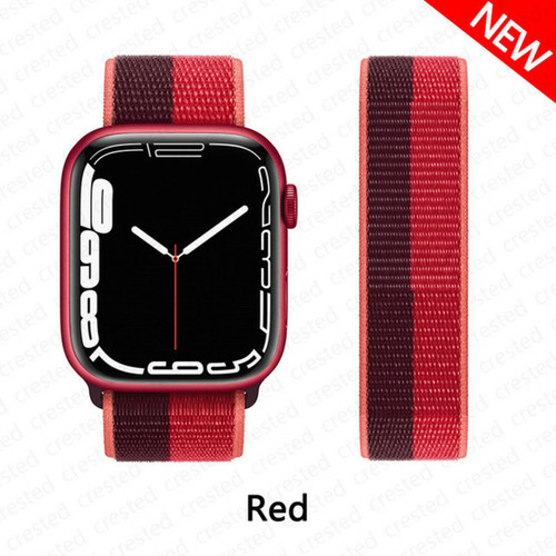 Generic - Sangle de boucle en nylon pour Apple Watch Band Red 42 mm 44 mm 45 mm Generic  - Objets connectés