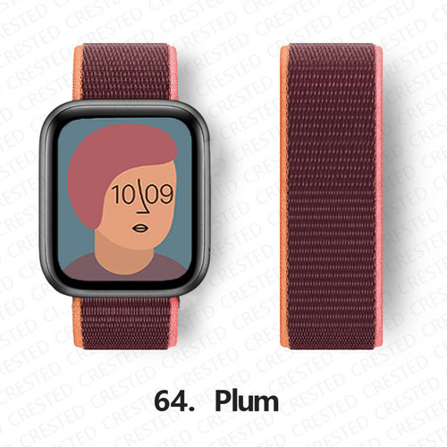 Generic - Sangle de boucle en nylon pour Apple Watch Band 64 Plum 38 mm 40 mm 41 mm Generic  - Montre et bracelet connectés