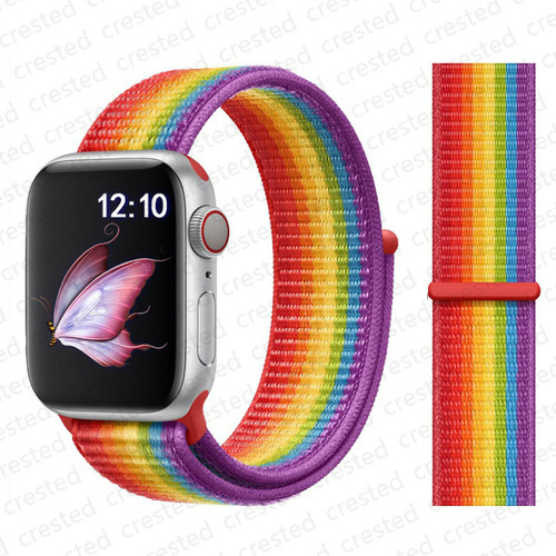 Generic - Sangle de boucle en nylon pour Apple Watch Band 40 Pride Edition 38 mm 40mm 41 mm Generic  - Objets connectés