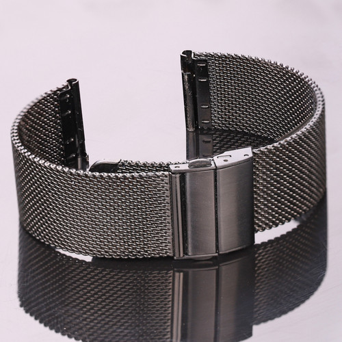 Generic - Silver Black Bracelet Galaxy Watch 4 5 Pro Strap Generic  - Montre et bracelet connectés