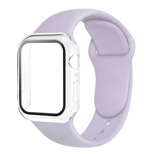 Generic - Verre + boîtier + sangle pour Apple Watch Band Lavender 40mm Series 654 SE Generic  - Objets connectés