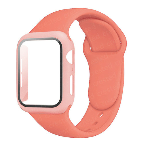 Generic - Verre + boîtier + sangle pour Apple Watch Band Pink 41mm Series 7 Generic  - Montre et bracelet connectés