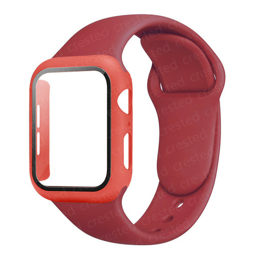 Generic - Verre + boîtier + sangle pour Apple Watch Band Rose Red 42mm Series 321 Generic  - Apple watch rose
