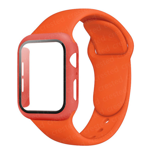Generic - Verre + boîtier + sangle pour Apple Watch Band Abricot 41mm Series 7 Generic  - Objets connectés