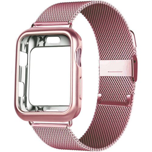 Generic - Sangle de boucle milanaise + étui pour Apple Watch Band Generic  - Montre et bracelet connectés