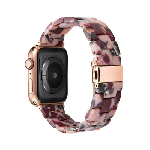 Generic - Sangle de montre en résine pour pomme de vue Apple Red Pinkflower pour 42 mm 44 mm 45 mm Generic  - Accessoires bracelet connecté