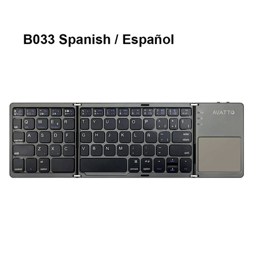 Generic - Russe / espagnol / anglais b033 mini clavier pliant b033 espagnol noir Generic  - Pack Clavier Souris