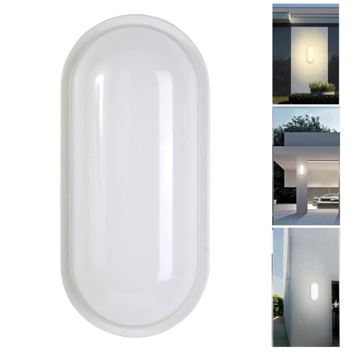 Generic - Applique blanche moderne étanche ovale LED 18W éclairage extérieur jardin entrées garage maison 230V Generic  - Luminaires