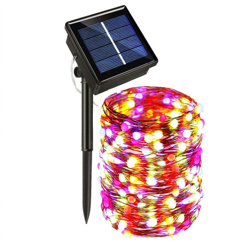 Generic - 1 Set LED Guirlande Lumineuse  Électrosolaire et Étanche avec 220  Lampes  pour l’Espace Extérieur  22  m - Multicolore Generic  - Guirlande lumineuse multicolore exterieur