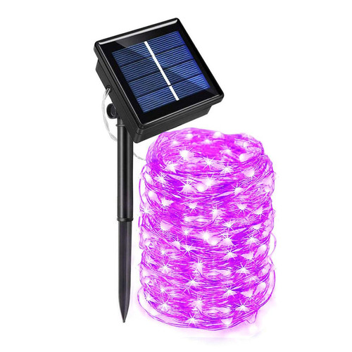 Generic - 1 Set LED Guirlande Lumineuse  Électrosolaire et Étanche avec 330  Lampes  pour l’Espace Extérieur  22  m - Rose  Generic  - Decoration noel led exterieur