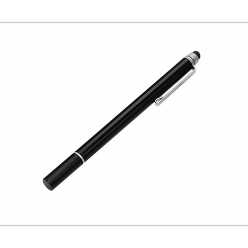 Accessoires Clavier Ordinateur Generic 2pcs 2 en 1 Pen Capacitif Tête en plastique conducteur TRUCTION TRANSPARENT POINTE POINT POINT Écran tactile avec stylo crochet-noir