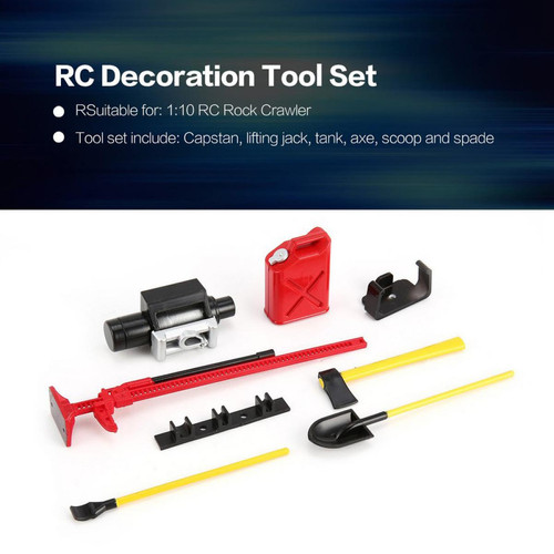 Generic - 6Pcs 10008 Rc Décoration Tool Set Kit Accessoires Pour 1:10 Rock Crawler @7e Edition1 Generic  - Ludique & Insolite